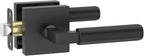 Amerdeco 1 Pack Matte Black Passage Door Handles,Heavy Duty Non-Locking Door Lever for Hall, Closet,Office Area, Shopping Malls AM0021