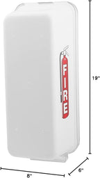 PRO&Family Fire Extinguisher Cabinet 10 lb Fire Extinguisher Box Outdoor Fire Cabinet Mounted Fire Extinguisher Cabinet Fire Extinguisher Cover (20, White with Clear Pull-Cover, 10 lb)