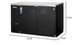 Everest EBB59-24 Back Bar Cooler Cabinet 2 Solid Doors, 115v, NSF - 17 cu. ft.