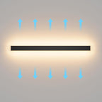 Outdoor Lights 2 Pack,Modern Outdoor Wall Light Long Strip LED Wall Sconce IP65 Anti Rust Warm Light Fixture 3000K Exterior Wall Mount Lights for Entrance, Hallway, Garage, Porch