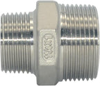 1-1/4" x 1" Male Threaded Reducing Nipple Fitting/Adapter,Stainless Steel SS304 NPT Pipe Hex Reducer