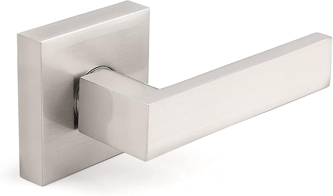 Gobrico 1 Pack Heavy Duty Half Dummy Door Lever for Right-Handed Left-Handed Door in Satin Nickel