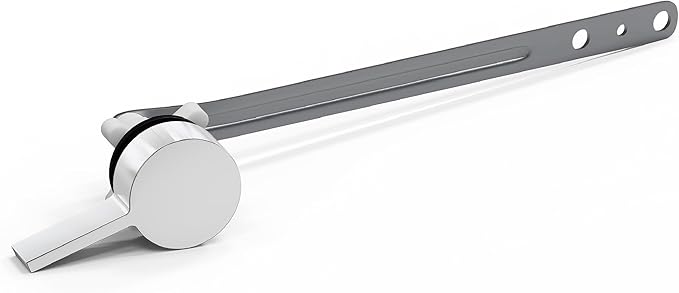 RAVINE Premium Modern Luxury Universal Toilet Handle Replacement, Majestic Collection. Toilet Lever Replacement, Easy Install (Chrome, Front Mount)
