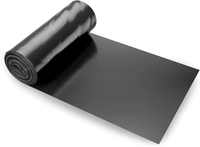 VEVOR 3FT x 50FT Plastic Sheeting Heavy Duty, 4 Mil Thick Plastic Sheeting Roll, Plastic Drop Cloth Painters Tarp, Polyethylene Covering for Crawl Space Vapor Barrier, Multi-Purpose, Black