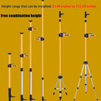 Laser Level Pole with Tripod with multifunctional gimbal,13.8 Ft./4.2M Pole &3.9 foot/1.2M retractable tripod with 5/8 and 1/4 conversion screws, for Rotary and Line Laser Level