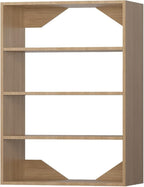 Short Tower Closet Unit, Modular Closet System, Wood Closet System Organizer with Storage for Walk In Closets, Clothing Rack Wardrobe for Hanging Clothes, Bedroom, Wood, 25.5"W