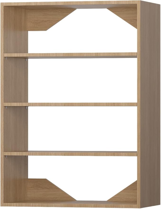 Short Tower Closet Unit, Modular Closet System, Wood Closet System Organizer with Storage for Walk In Closets, Clothing Rack Wardrobe for Hanging Clothes, Bedroom, Wood, 25.5"W
