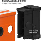 Klein Tools 93548MAG 48-Inch Box Level, Magnetic Box Beam Bubble Level, 3 Vials, High Visibility Orange, Aluminum Body, V-Groove and Magnet Track