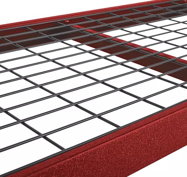 Heavy Duty Member Mark 4-Shelf Industrial Storage Rack, 77" W x 24" D x 72" H (Red, 2 Pack)