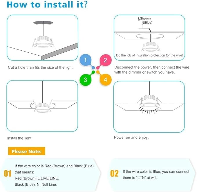 2 Inch LED Downlight, Recessed Lighting Dimmable Ceiling Light, 3W, 2700K Ultra Warm White, CRI80 with LED Driver(35W Halogen Equivalent), 20 Pack