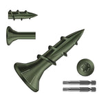 #8 x 5/8" Deck Screws (2548Pcs) 8lb. Exterior Wood Screws. Carbon Steel, Green, Flat Head, Rust Resistant epoxy Coated, with T25 Star Bit