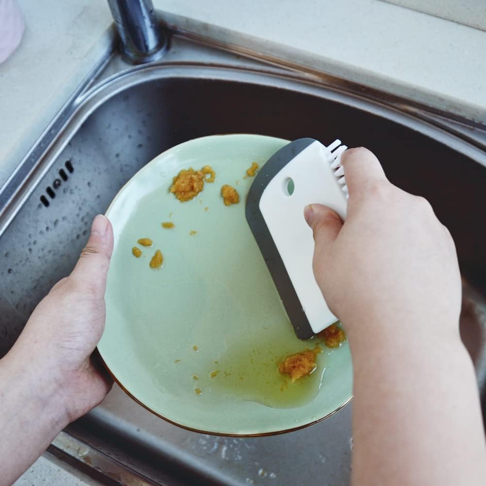 windson 2 Pack Sink Squeegee with Countertop Brush - Pot and Pan Dish Scraper for Kitchen,Bathroom,Mirrors and Car Windows