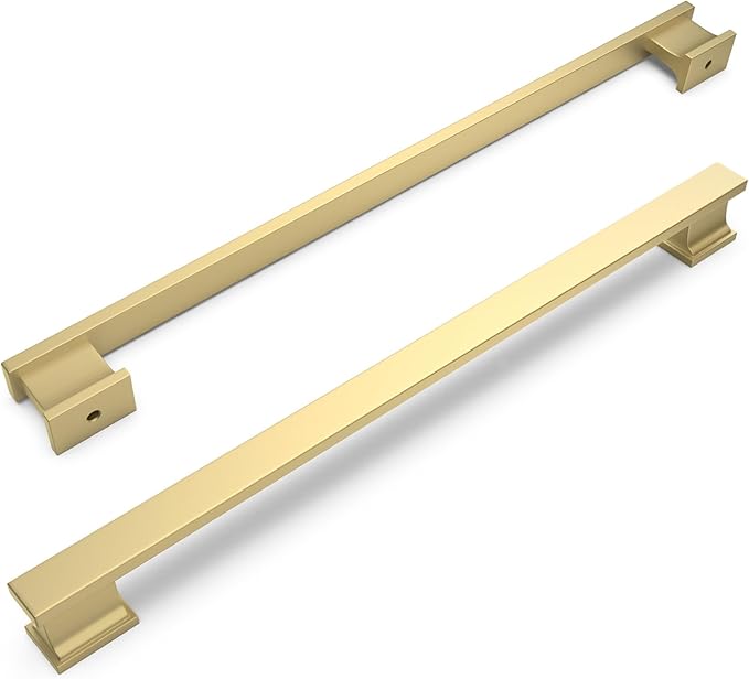 COTYKILEY 6 Pack 10 Inch(256mm) Brushed Gold Cabinet Handles Gold Kitchen Cabinet Pulls Cabinet Door Handles Kitchen Cabinet