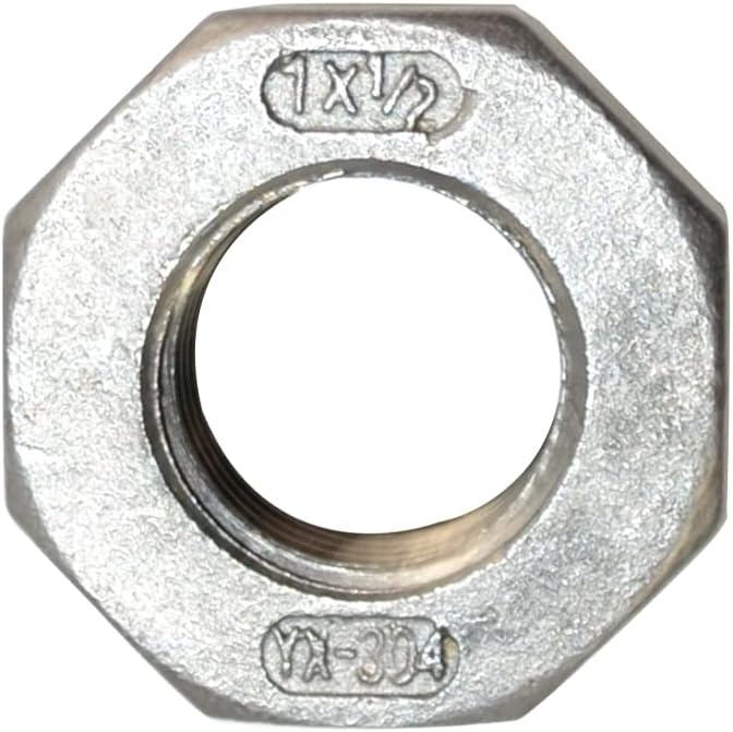 1/4" Male NPT to 1/8" Female NPT Female Reducing/Reducer Bushing Pipe Fitting,Adapter,Stainless Steel SS 304 Hex Bushing (1" Male to 1/2" Female)