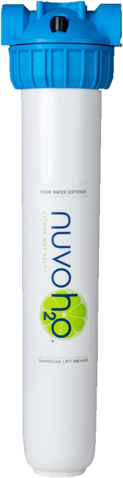 NuvoH2O Citrus, Salt-Free Water Filter System + Water Softener – Healthy & Pure Water, Retains Healthy Minerals – Removes Hard Water Build Up (Home System)