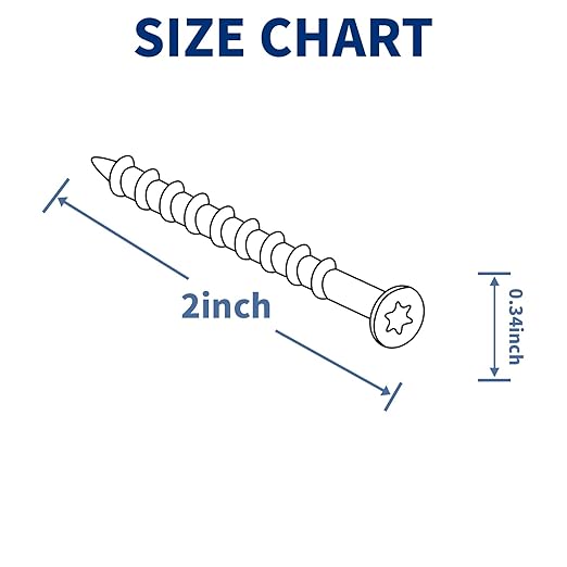 Wood Screws 2 Inch, 700 Pcs #8 x 2 Deck Exterior Screws for Wood, Construction Fence Screws, Rust Resistant, T25 Star Bits Included, Brown