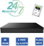 GW Security Cameras System 8CH (3840x2160) HD-TVI 4K CCTV DVR with 8 Weatherproof 8MP 100ft Night Vision UltraHD 4K 2.8-12mm Varifocal Zoom Surveillance Cameras, Email Alert with Snapshot