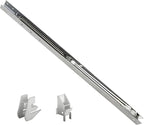 Brixwell Window Channel Balance, Aluminum Channel and White Nylon Sash, 28" Length, 9/16" Width, 1/2" Depth, Sash Bracket Included, 13 to 19 lbs Sash Weight, Window Hardware
