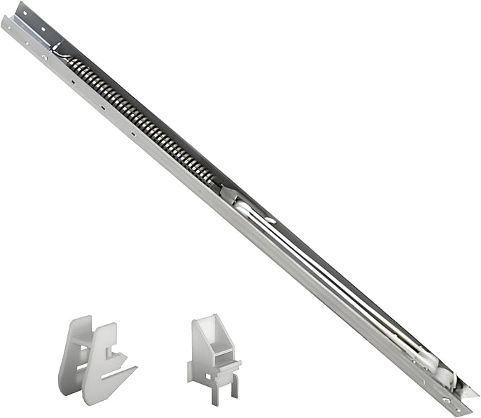 Brixwell Window Channel Balance, Aluminum Channel and White Nylon Sash, 28" Length, 9/16" Width, 1/2" Depth, Sash Bracket Included, 13 to 19 lbs Sash Weight, Window Hardware