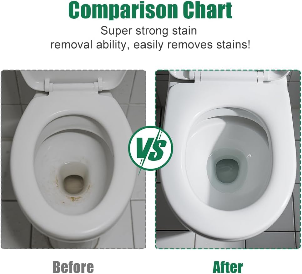 AUAUY 6 Pack Pumice Stone with Handle, Toilet Bowl Pumice Stone for Cleaning, Hard Water Toilet Ring Remover, 1 Handle + 6 Pumice Stones for Cleaning Toilets, Bathtubs, Grills, Kitchen Sink