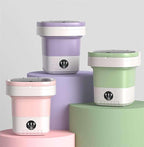 11L Portable Washing Machine with Foldable Design and 3 Cleaning Modes - Mini Washer for Baby Clothes, Underwear, Socks, and Small Items - Ideal for Apartment, Dorm, Camping, Travel (Pink)
