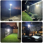 Mokot Solar Lights Outdoor, 288 LED 2800LM Motion Sensor Outdoor Light with Remote Control, 4 Heads IP65 Waterproof Solar Flood Security Lights for Outside Patio Wall -2PACK
