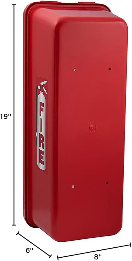 PRO&Family Fire Extinguisher Cabinet Fire Extinguisher Box Outdoor Fire Cabinet Mounted Fire Extinguisher Cabinet Fire Extinguisher Cover (3, Red with Pull-Panel, 10 lb)