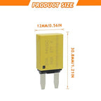 Auto Reset Fuse E71 E77 car ATM Low Profile Mini Blade Style Automatic Circuit Breaker T1 14V DC 5A 10A 15A 20A 25A 30A Boat Marine RV Car Truc（6 pcs Mixed）