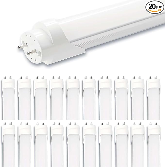 Aolyty T8 LED Tube Light, 13W Shop Light 6500K Super Bright Dual End Powered No Ballast Bypass Light fixtures 3ft 35" for Warehouse, Garage, Office, Home - 20 Pack