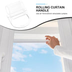 DOITOOL 10Pcs Plastic Curtain Window Blinds Lifting Clamp Pull Cordless Roller Blinds Shades Transparent Handle Pull Fit for 15mm Rod for Roller Shades Rolling Curtain Accessories