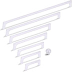 10 Pack 5 Inch(128mm) Hole Center Modern Matte White Cabinet Pull Handle Timeless Vanity Drawer Pull Handle Classic Cabinet Hardware for Kitchen Dresser Bathroom, Screws Included, M-White(5x10)