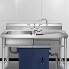 Pre Rinse Hose with Sprayer Valve, 38 Inch Commercial Dish Spray Hose with Spray Head for Commercial Restaurant Kitchen Faucet -Black