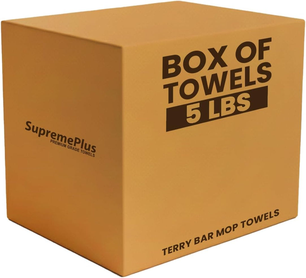 White Terry Bar Mop Towels 4800 Pcs (Approx) - 100% Cotton Ultra-Absorbent Cleaning Rags, Perfect Washable Kitchen Rags for Bars, Restaurants & Home (600 lbs Pallet - 120x5 lbs. Box)