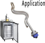 DERNORD 240V 5500W Immersion Ripple Foldback Brewing Water Tubular Heater Element with 1 Inch NPSM Thread White