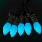Abeja C7 Ceramic Christmas Replacement Bulbs, Blue Ceramic Christmas Lights Great for Night Lights, Decorative Lights and Christmas Strings, 25 Pack