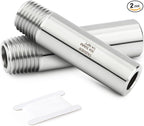 TAISHER 2PCS 304 Stainless Steel Pipe Fittings, 1/4" NPT Male Threaded, 2" Length Weld Nipple Cast Pipe