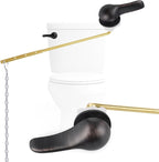 Hygie Rinse Metal Toilet Handle Replacement Kit Universal Front Mount Fit, Toilet Lever Compatible with American Standard/Glacier Bay/Gerber, Toilet Flush Handle with Flapper Chain, Oil Rubbed Bronze