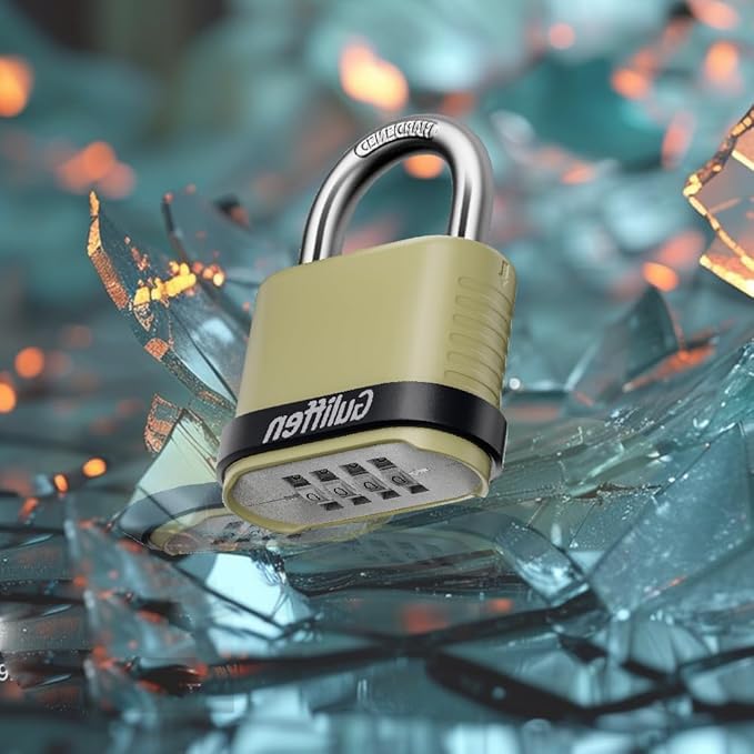 Outdoor Combination Lock, Heavy Duty Weatherproof Combination Padlock, 4 Pack Resettable Combination Lock for Locker, Shed, Garage, Gate, Fence