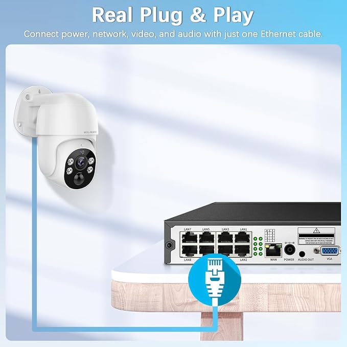 【90 Days Storage & 2-Way Audio】 4K Wired Security Camera System, Home Video Surveillance Systems, Outdoor POE Security Cameras, IP Camera System