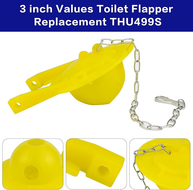 2 Pack Upgraded toilet flapper 3 Inch, silicone toilet valve replacement kit, fit for TO-TO toilet parts THU499S THU331S THU175S 2021BP G-Max