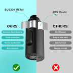 Stainless Steel Kitchen Faucet Head Replacement, Matte Black 3-Function Pull Down Spray Head for Pull-out Kitchen Faucet, High Pressure Sink Spray Nozzle with 9 Adapters Compatible with Most Faucets