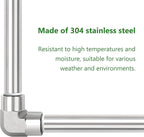 TAISHER 2PCS Stainless Steel Pipe Fittings, 1" NPT Male x 1" NPT Male Threaded, 4" Length Thickened Nipple Cast Pipe