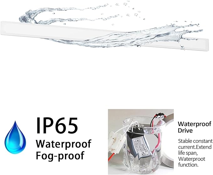 Aipsun Porch Wall Lights 59inch Long Strip Modern Outdoor Wall Light Fixture, White Wall Mount Lighting Sconce Exterior Lights Wall Sconce 3000K for House Living Room Corridor(1 Pack)