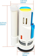 Toilet Flush Valve Replacement Parts Compatible with TOTO THU338N, One-Piece Dual Flush WC Repair Parts, 2 Inches (8 Inches Height)