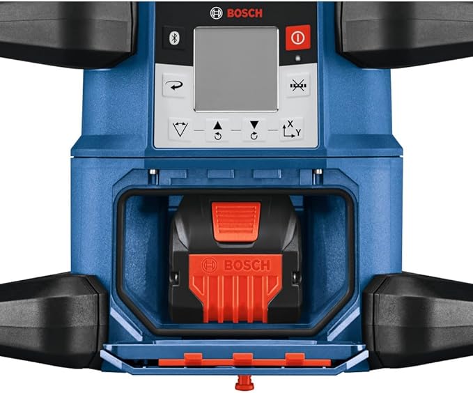 BOSCH GRL4000-80CHK REVOLVE 18V Connected Self-Leveling Horizontal Rotary Laser Kit, Includes CORE18V 4 Ah Battery & Charger, Tripod, Grade Rod, Receiver, Carrying Case, & Accessories