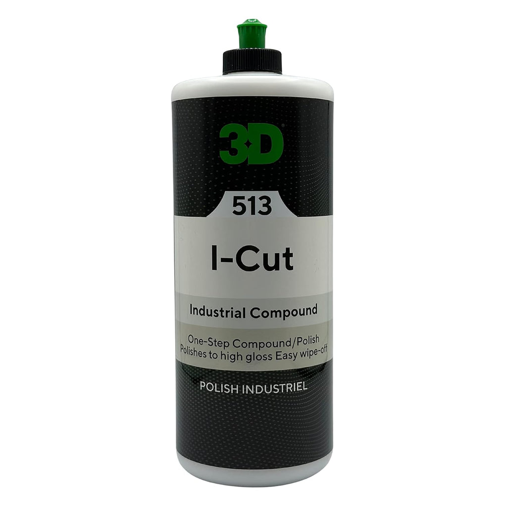 3D I-Cut Rubbing Compound & Polish – Fast Paint Correction for High-Volume Body Shops | Removes P1500+ Sanding Marks | Long Buffing Cycle | 16oz | USA Made