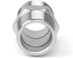 ChillWaves 304 Stainless Steel Pipe Fitting, Hex Nipple 1/4" NPT Male x 1/4" NPT Male Thread Adapter(6-PACK)