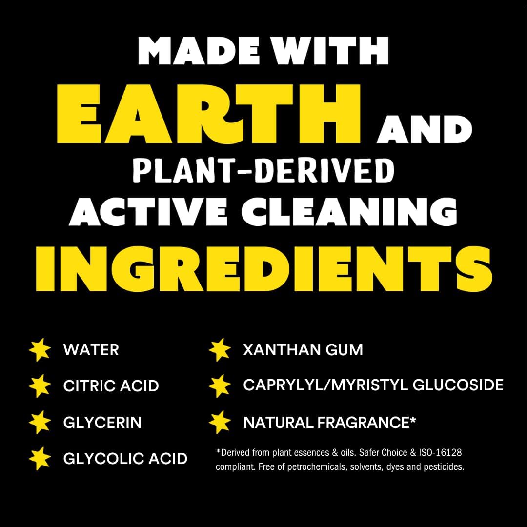 Molly's Suds Toilet Bowl Cleaner (Non-Bleach) | 98% Plant-Based Gel Formula Freshens, Removes Stains and Deodorizes | Lemon Scent - 23 Fl Oz (Pack of 3)