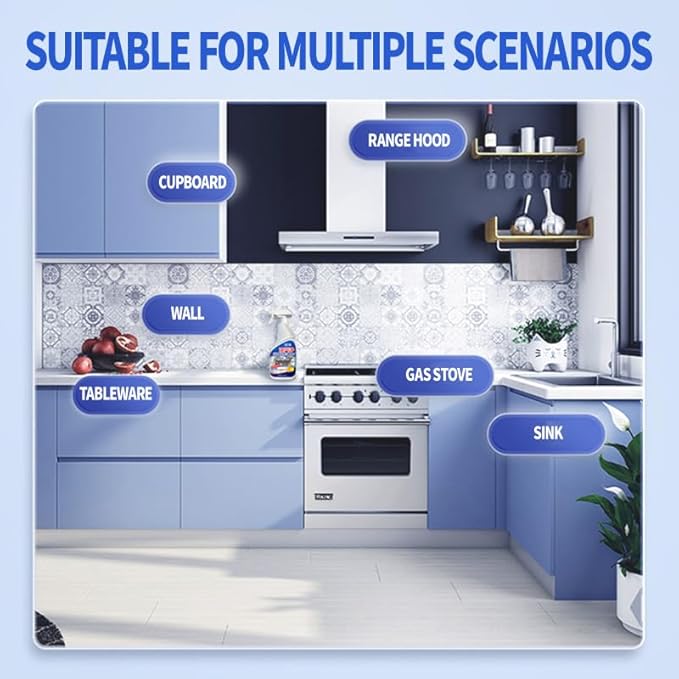 LANWEXY-heavy duty glass stove top oven bbq grill microwave cooktop cleaner spray、for outdoor grill electric stove top、non toxic fume free (1 bottle【trial pack】)