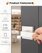 Gobrico 5 Pack Satin Nickel Square Door Levers Handles,Interior Passage Locks for Hall and Closet,Heavy Duty